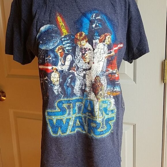 Star Wars T Shirt Tee Luke Leia Han Darth Vader A New Hope Episode IV Men's LG - Picture 4 of 8